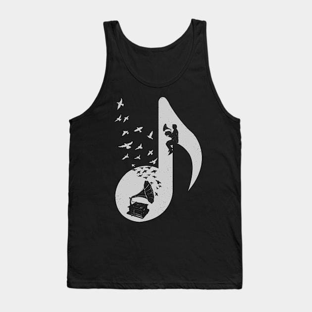 Musical - Gramophone Tank Top by barmalisiRTB